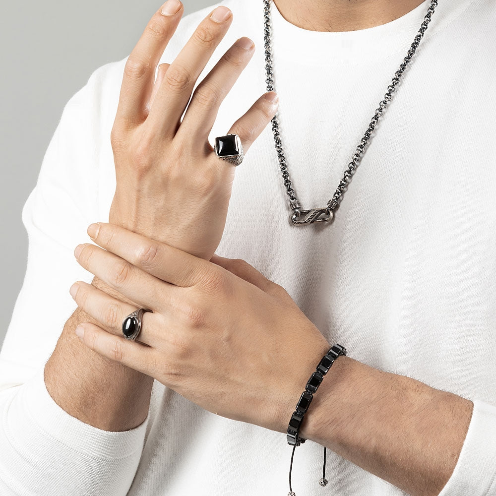 Black Onyx Bead Bracelet
