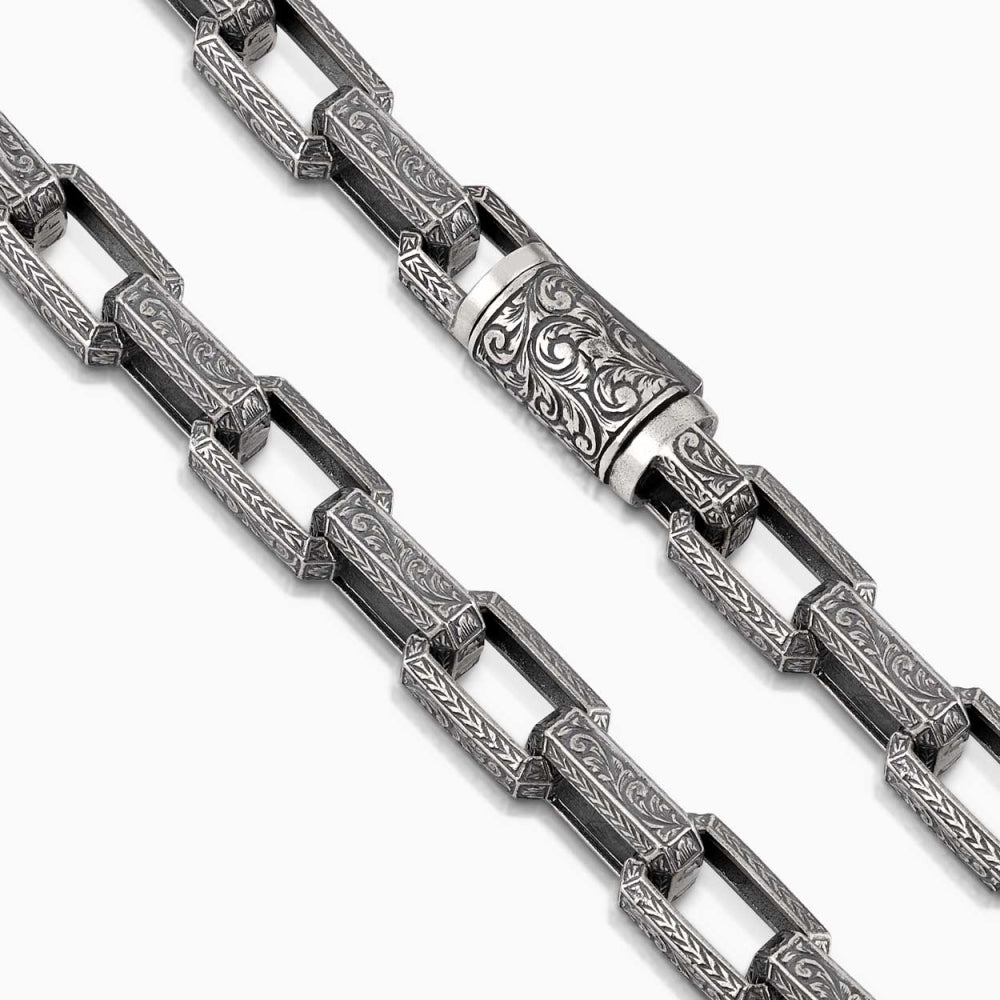 Hand-Engraved Silver Bracelet