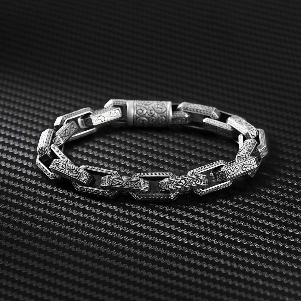 Hand-Engraved Silver Bracelet