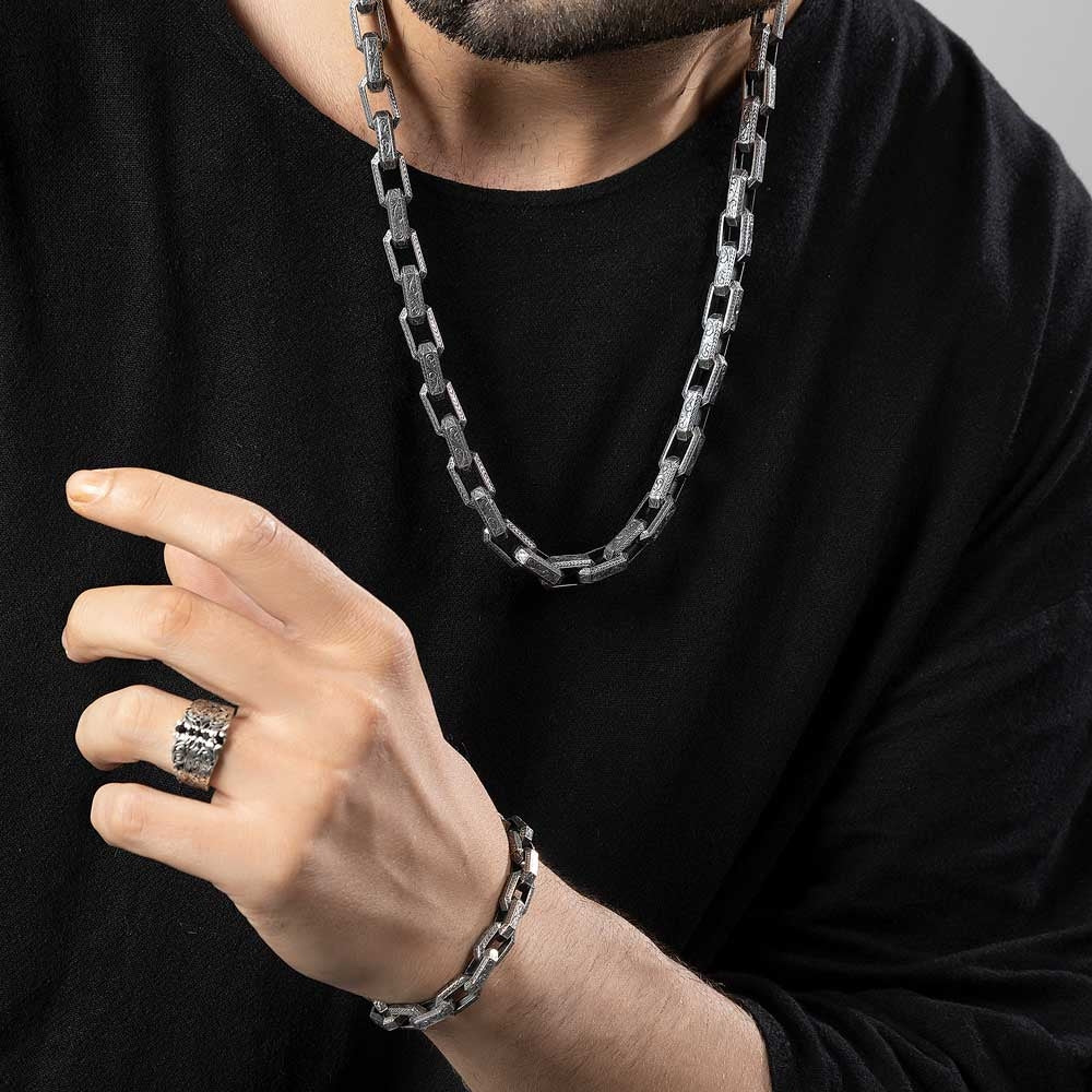 Hand-Engraved Silver Bracelet