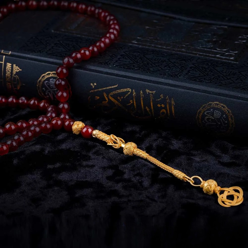 Yemeni Aqeeq 99 Beads Silver Kazaz Misbaha