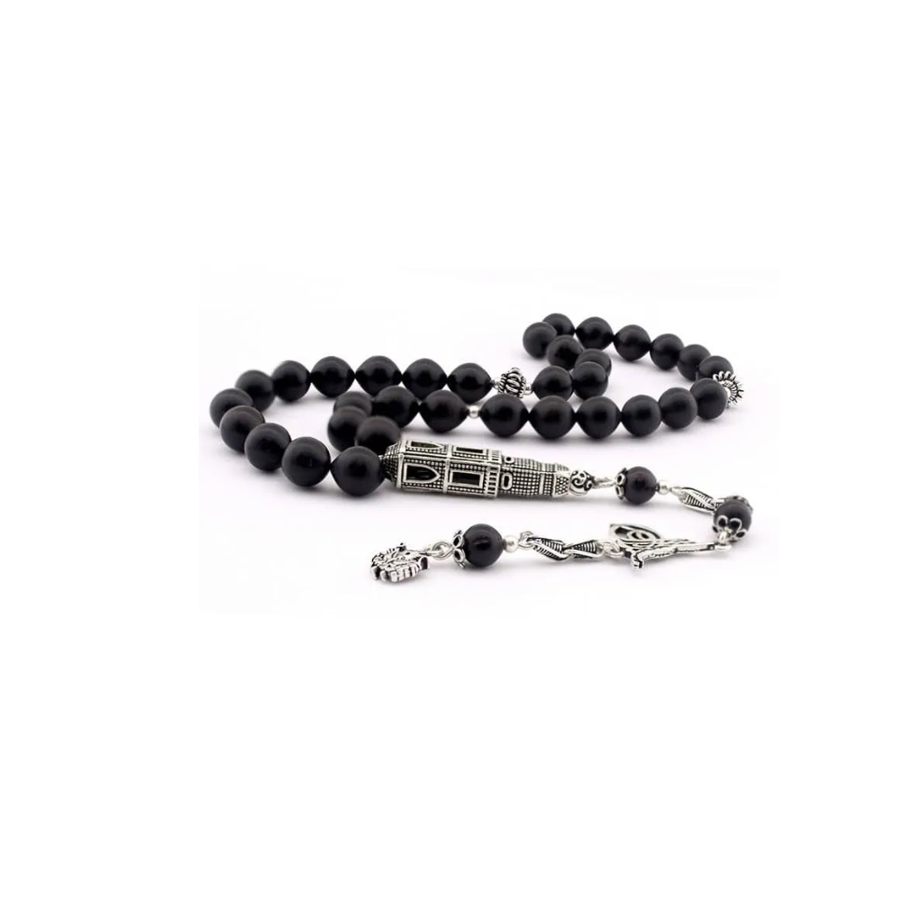 Silver Ebony 33 Wood Tasbih