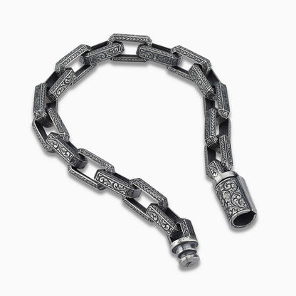 Hand-Engraved Silver Bracelet